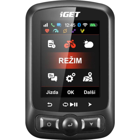 Cyklopočítač s GPS iGET C250 černý