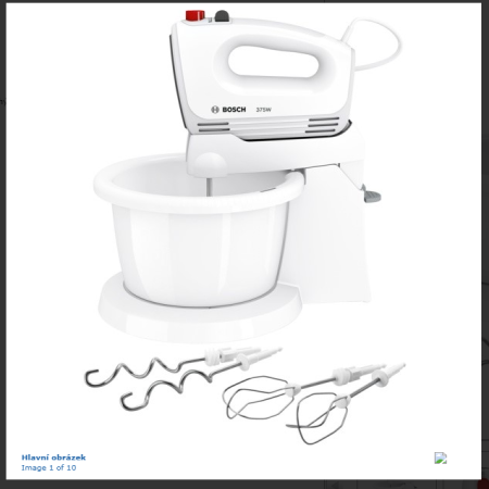 Ruční šlehač Bosch MFQ2600G s mísou